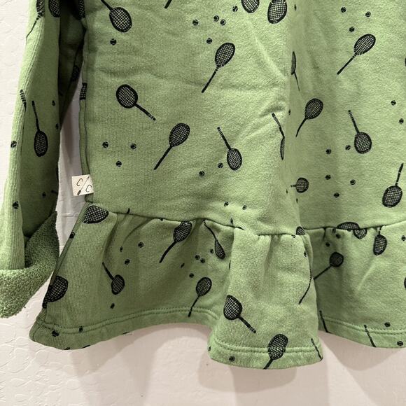 Childhoods Green Tennis Anyone Peplum Crew Sweatshirt - Picture 5 of 7